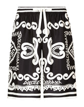 Marina-print silk twill shorts - | Dolce & Gabbana