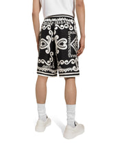 Marina-print silk twill shorts - | Dolce & Gabbana
