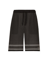 Tie-print silk jogging shorts - | Dolce & Gabbana