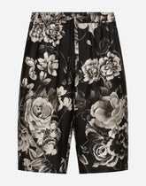 Floral-print silk vanity shorts - | Dolce & Gabbana