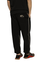 Jogging pants with heraldic DG logo - | Dolce & Gabbana
