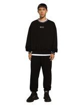 Cotton jogging pants with logo print - | Dolce & Gabbana