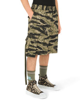 Cotton shorts with camouflage print - | Dolce & Gabbana