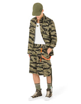 Cotton shorts with camouflage print - | Dolce & Gabbana