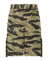 Cotton shorts with camouflage print - | Dolce & Gabbana