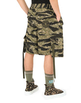 Cotton shorts with camouflage print - | Dolce & Gabbana