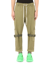Cotton cargo pants with laces - | Dolce & Gabbana