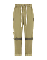 Cotton cargo pants with laces - | Dolce & Gabbana
