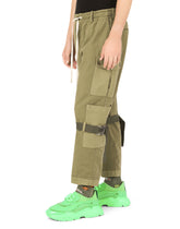 Cotton cargo pants with laces - | Dolce & Gabbana