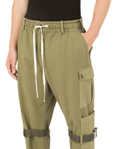 Cotton cargo pants with laces - | Dolce & Gabbana