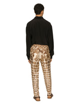 Coin print silk twill jogging pants - | Dolce & Gabbana
