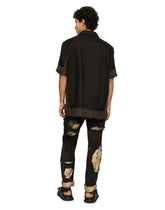 Jeans with coin print silk twill interior - | Dolce & Gabbana