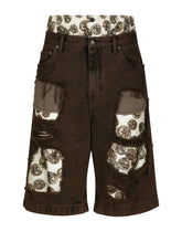 Denim shorts with rips - | Dolce & Gabbana