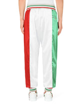 Satin jogging pants with DG patch - | Dolce & Gabbana