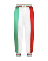Satin jogging pants with DG patch - | Dolce & Gabbana