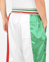 Satin jogging pants with DG patch - | Dolce & Gabbana