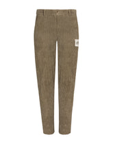 Corduroy pants with Re-Edition label - | Dolce & Gabbana