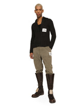 Corduroy pants with Re-Edition label - | Dolce & Gabbana