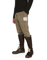 Corduroy pants with Re-Edition label - | Dolce & Gabbana