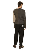 Washed stretch gabardine pants with zipper - | Dolce & Gabbana