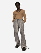 Garment-dyed cotton canvas cargo jogging pants - | Dolce & Gabbana