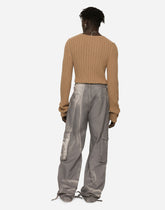 Garment-dyed cotton canvas cargo jogging pants - | Dolce & Gabbana
