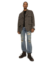 Washed denim jeans with rips - | Dolce & Gabbana