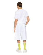 Jersey jogging shorts with Hawaiian DG embroidery - | Dolce & Gabbana