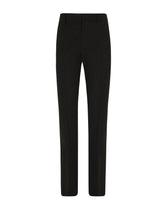Stretch wool pants with side bands - | Dolce & Gabbana