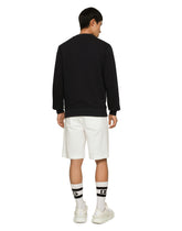 Stretch cotton Bermuda shorts with logo plaque - | Dolce & Gabbana