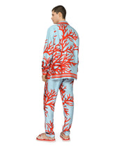 Coral-print silk jogging pants - | Dolce & Gabbana