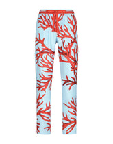 Coral-print silk jogging pants - | Dolce & Gabbana