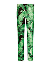 Banana-tree-print silk pajama pants - | Dolce & Gabbana
