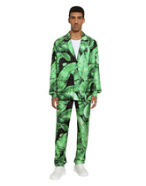 Banana-tree-print silk pajama pants - | Dolce & Gabbana