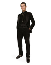 Lace pants with mikado details - | Dolce & Gabbana