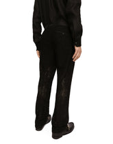 Lace pants with mikado details - | Dolce & Gabbana