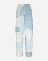 Straight-leg patchwork denim jeans - | Dolce & Gabbana