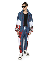 Nylon patchwork cargo pants with embroidery - | Dolce & Gabbana