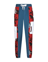 Nylon patchwork cargo pants with embroidery - | Dolce & Gabbana