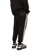 Jersey jogging pants with branded bands - | Dolce & Gabbana
