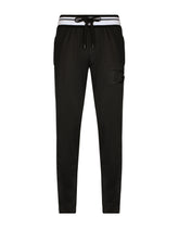 Jogging pants with DG logo and bands - | Dolce & Gabbana