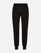 Jersey jogging pants with DG embroidery - | Dolce & Gabbana