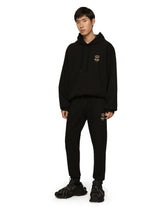 Jersey jogging pants with embroidery - | Dolce & Gabbana