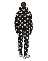 Jersey jogging pants with DG logo print - | Dolce & Gabbana