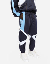 Jersey jogging pants with DG-embroidered patch - | Dolce & Gabbana