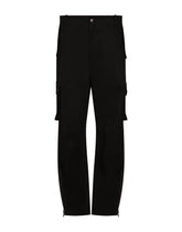Stretch cotton cargo pants with DGVIB3 print - | Dolce & Gabbana