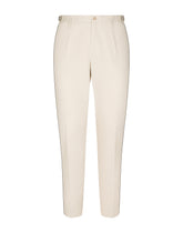 Stretch cotton pants with DG hardware - | Dolce & Gabbana