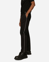 Stretch cotton pants with DG hardware - | Dolce & Gabbana