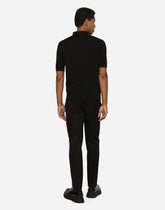 Stretch cotton pants with DG hardware - | Dolce & Gabbana
