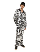 Marina-print silk pajama pants - | Dolce & Gabbana